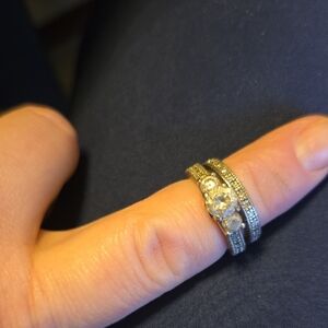 Elegant Gold and Silver Women's Ring Set